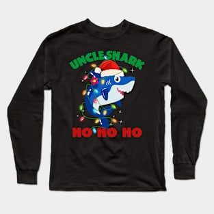 Uncle Shark Ho Ho Ho Christmas Long Sleeve T-Shirt